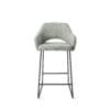 Yanai - Soft Sage, Counter Stool Slide Black