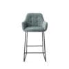 Noto - Real Teal, Counter stool Slide Black